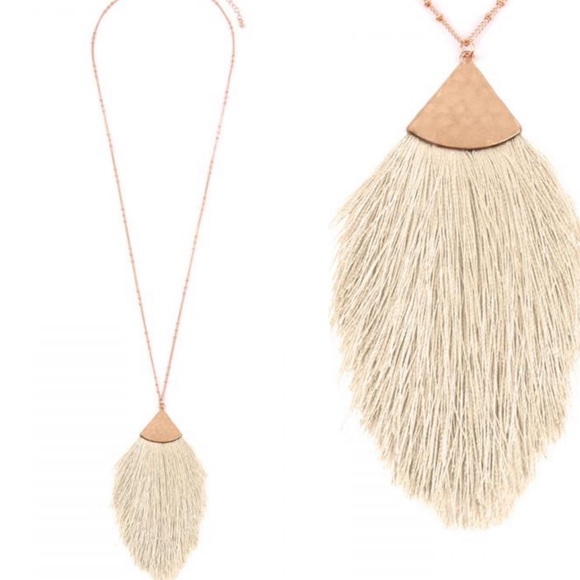 Gold & Ivory Tassel Necklace - Picture 4 of 5